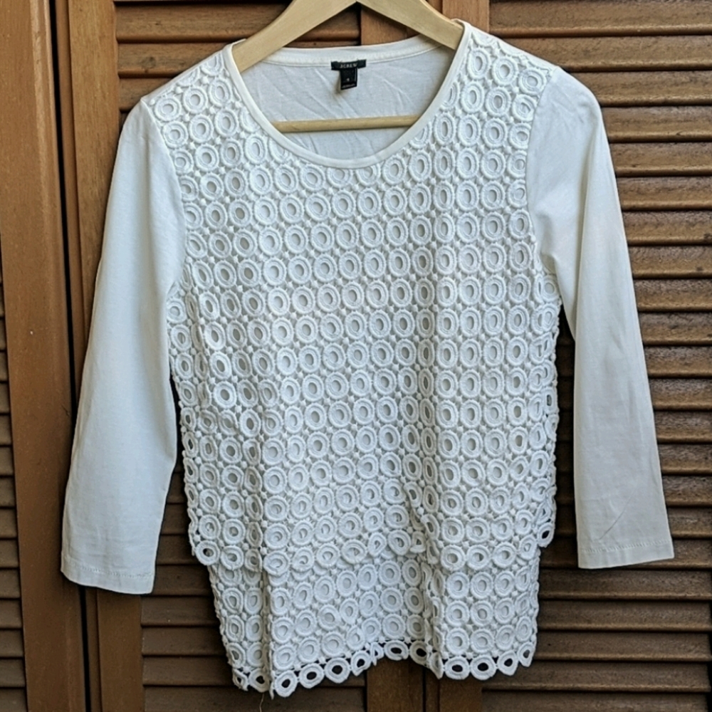 J.Crew Eyelets White Top